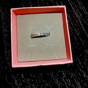 Moissanite eternity band